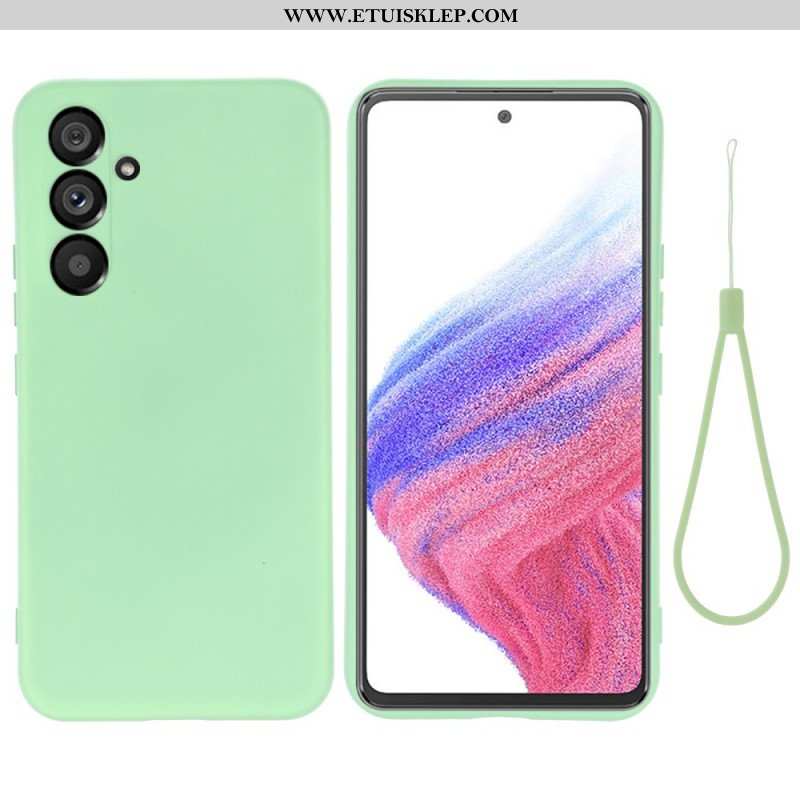 Futerały do Samsung Galaxy A54 5G Płynny Silikon Ze Smyczą